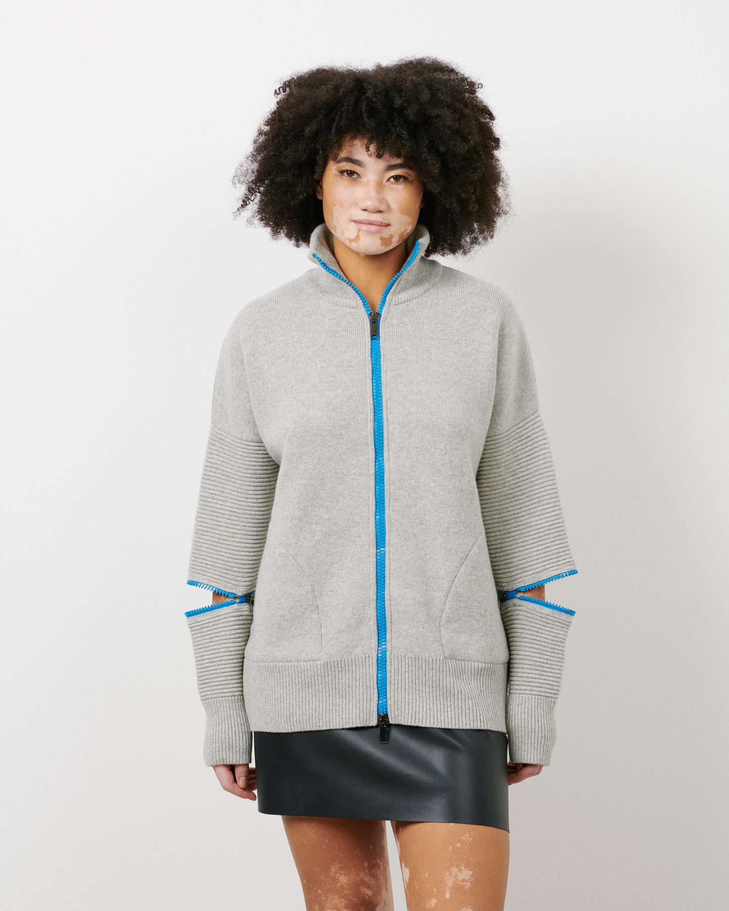Grey - Blue Zip