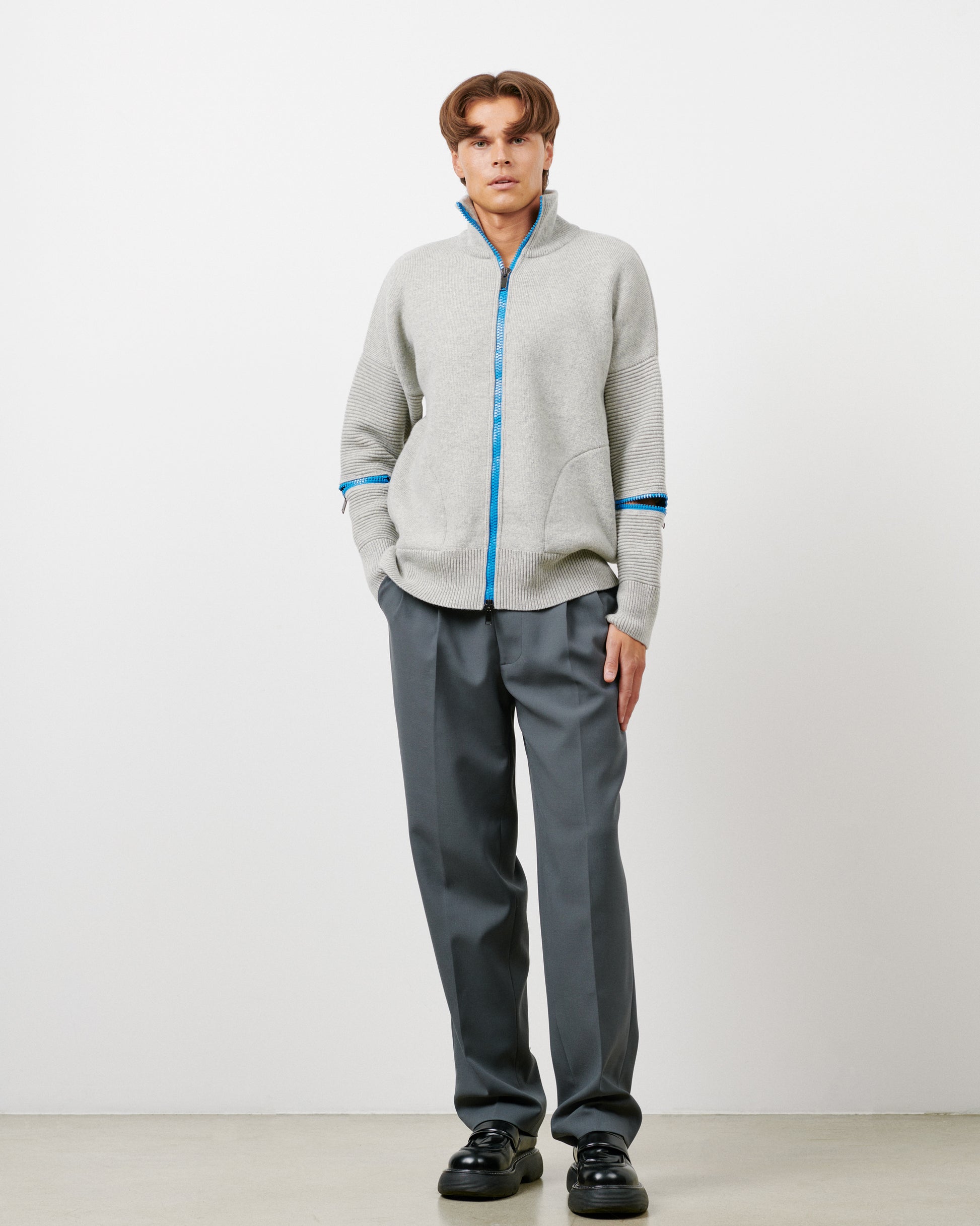Grey - Blue Zip