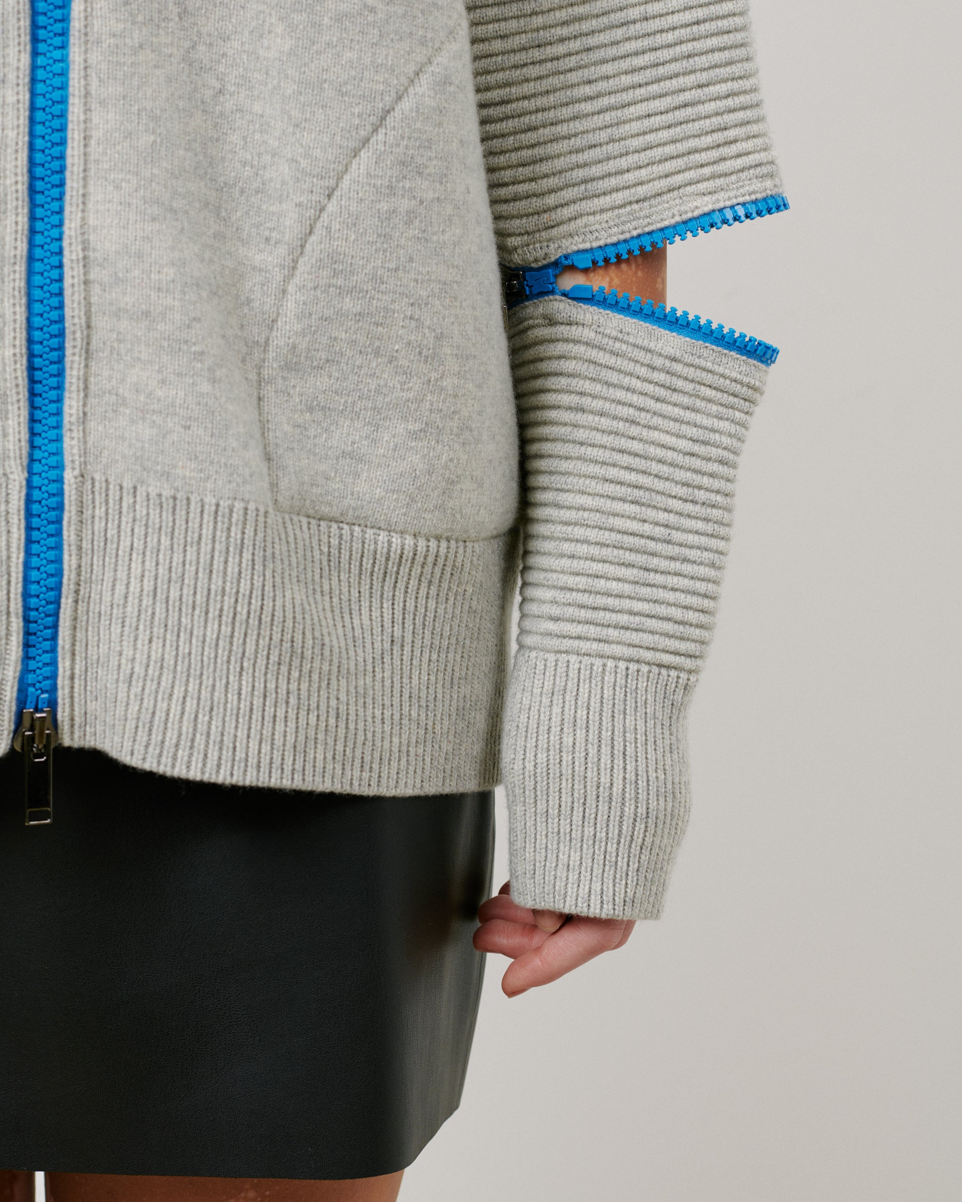 Grey - Blue Zip